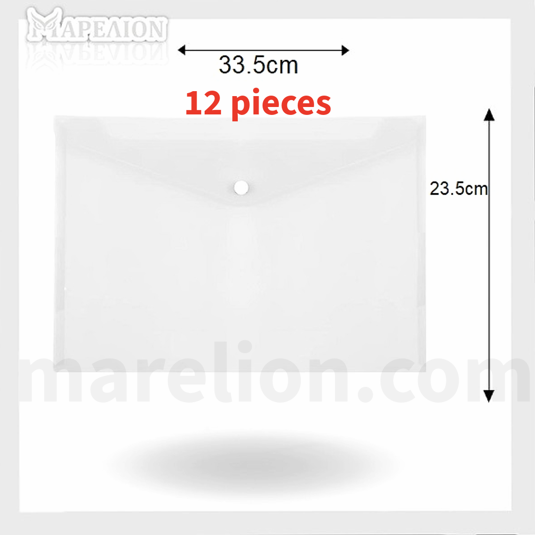 A4 Button File Envelope Transparent - Α4 Φάκελος με Κουμπί Διαφανό 33.5x23.5cm - ΧΟΝΔΡΙΚΗ ΠΩΛΗΣΗ