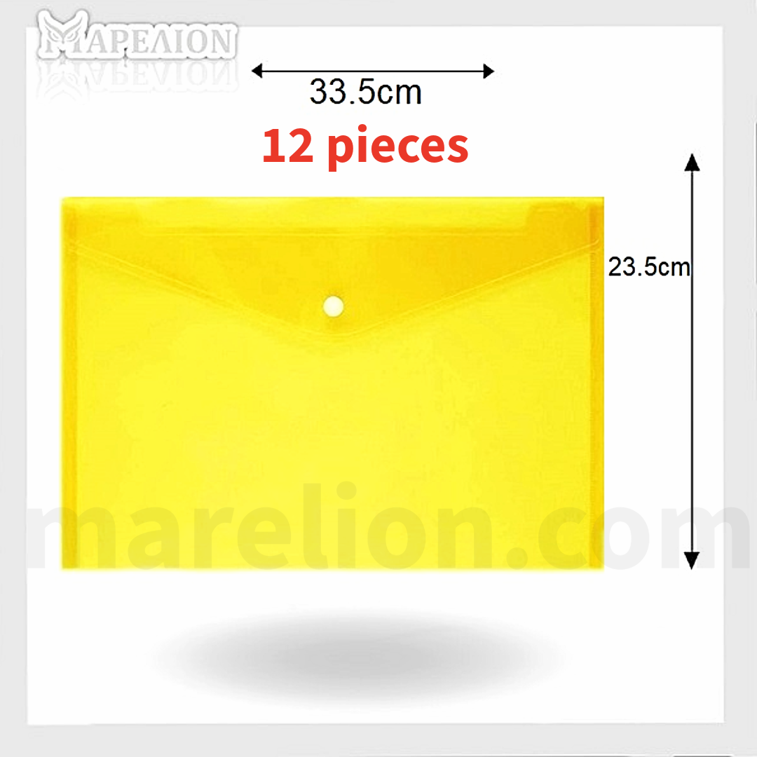 A4 Button File Envelope Transparent - Α4 Φάκελος με Κουμπί Διαφανό 33.5x23.5cm - ΧΟΝΔΡΙΚΗ ΠΩΛΗΣΗ