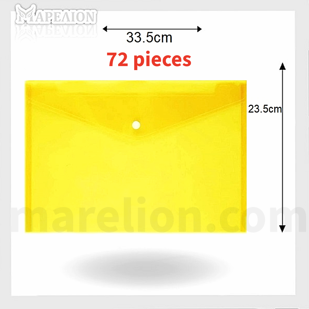 A4 Button File Envelope Transparent - Α4 Φάκελος με Κουμπί Διαφανό 33.5x23.5cm - ΧΟΝΔΡΙΚΗ ΠΩΛΗΣΗ
