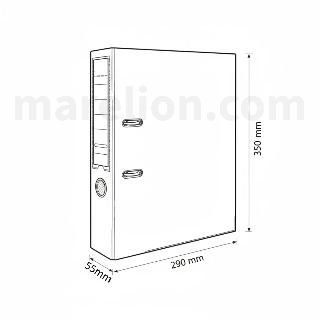 Technical drawing of a cabinet with dimensions labeled, featuring the brand 'matelion.com'.