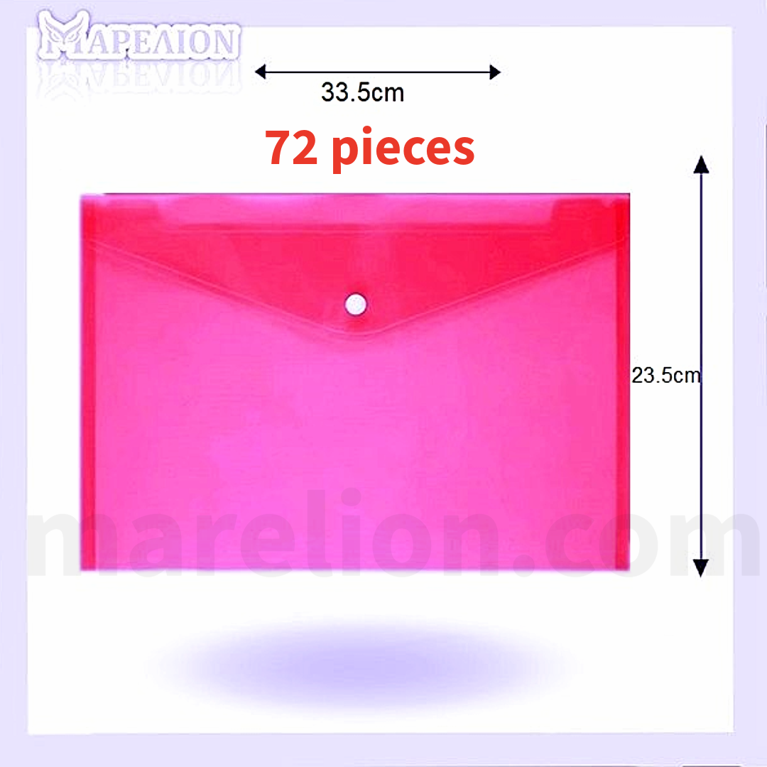 A4 Button File Envelope Transparent - Α4 Φάκελος με Κουμπί Διαφανό 33.5x23.5cm - ΧΟΝΔΡΙΚΗ ΠΩΛΗΣΗ