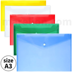 A3 Button File Envelope Transparent - Α3 Φάκελος με Κουμπί Διαφανό 48x35cm - ΧΟΝΔΡΙΚΗ ΠΩΛΗΣΗ