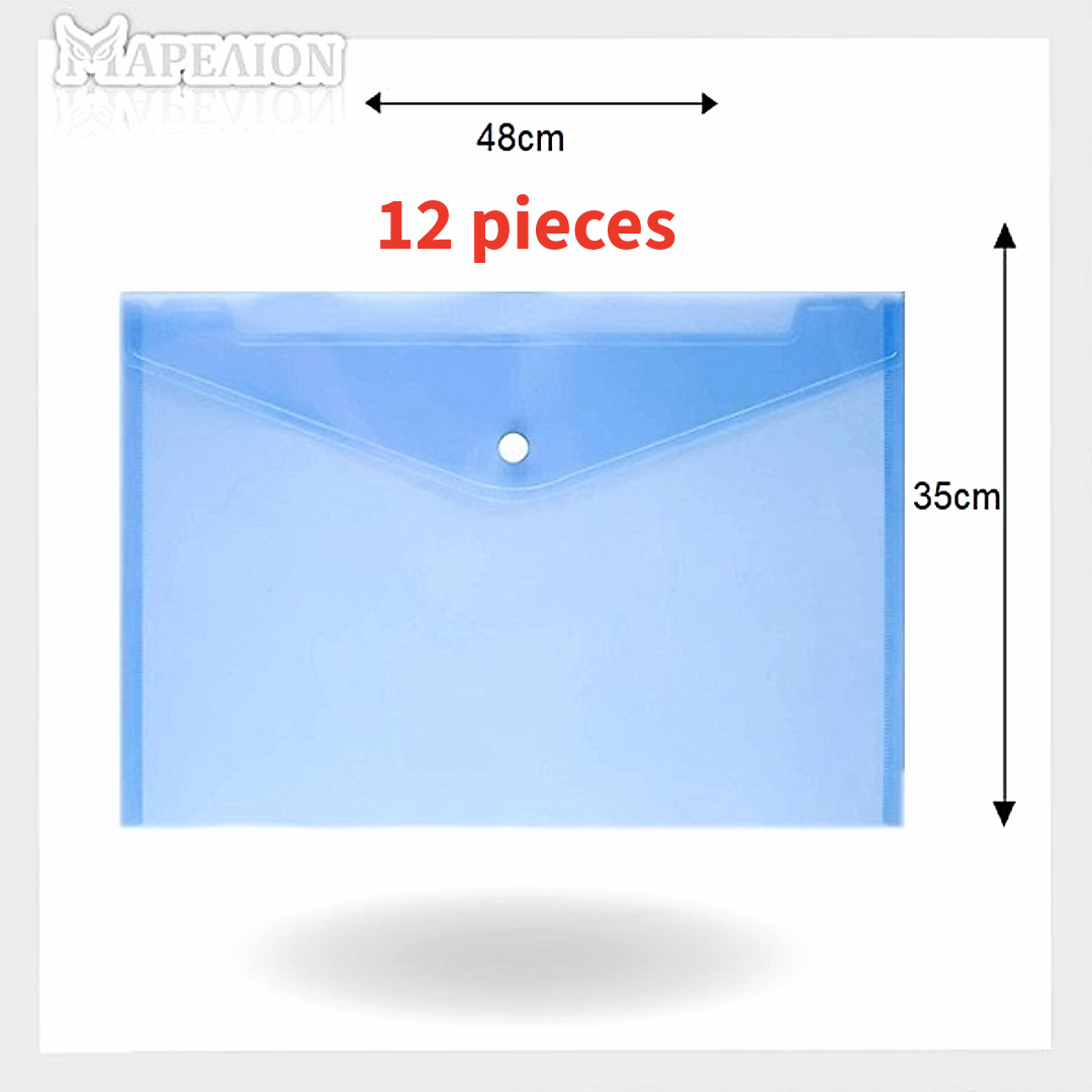 A3 Button File Envelope Transparent - Α3 Φάκελος με Κουμπί Διαφανό 48x35cm - ΧΟΝΔΡΙΚΗ ΠΩΛΗΣΗ
