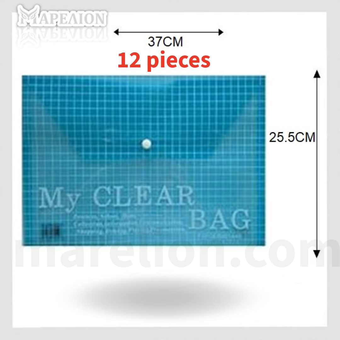 Foolscap A4 Button File Envelope Transparent 37x25.5cm - Φάκελος Κουμπί Ημιδιάφανο - ΧΟΝΔΡΙΚΗ ΠΩΛΗΣΗ