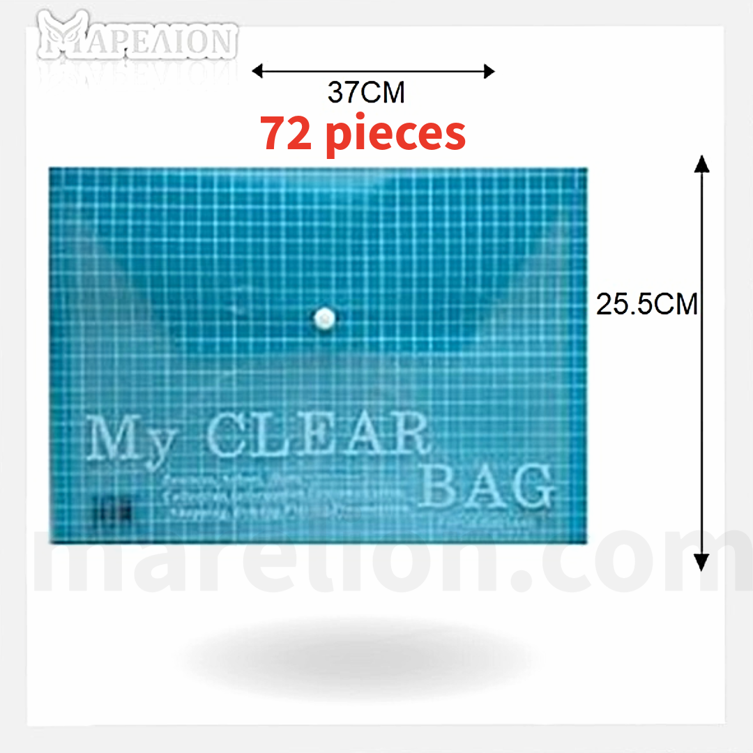 Foolscap A4 Button File Envelope Transparent 37x25.5cm - Φάκελος Κουμπί Ημιδιάφανο - ΧΟΝΔΡΙΚΗ ΠΩΛΗΣΗ
