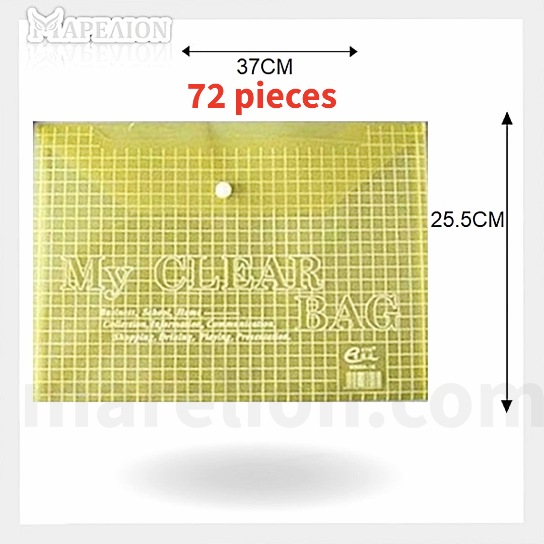 Foolscap A4 Button File Envelope Transparent 37x25.5cm - Φάκελος Κουμπί Ημιδιάφανο - ΧΟΝΔΡΙΚΗ ΠΩΛΗΣΗ