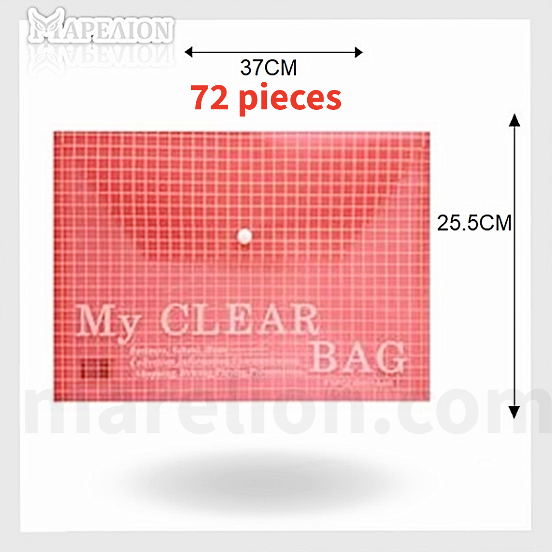 Foolscap A4 Button File Envelope Transparent 37x25.5cm - Φάκελος Κουμπί Ημιδιάφανο - ΧΟΝΔΡΙΚΗ ΠΩΛΗΣΗ