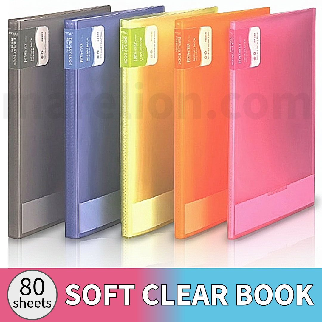 Soft Clear Book A4 File 80 Pockets - Σχολικό Φάιλ με Διαφανείς Θήκες
