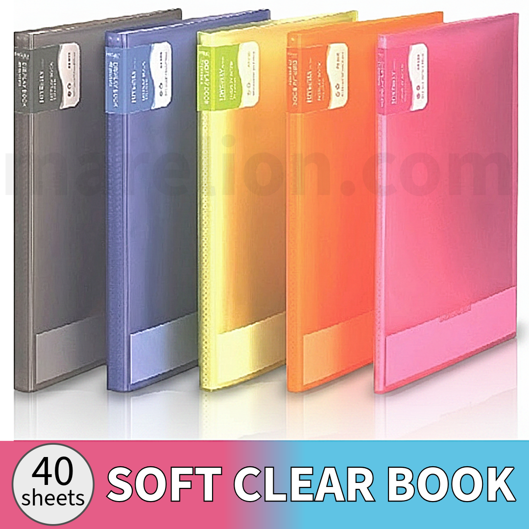Soft Clear Book A4 File 40 Pockets - Σχολικό Φάιλ με Διαφανείς Θήκες