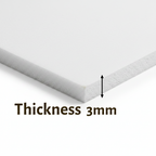 Foam Board White 3mm thickness - Αφρώδης Πλάκα Λευκή 3mm