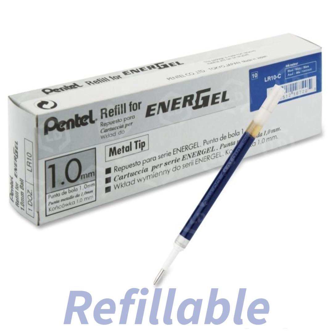 Στυλό Pentel Energel 1.0mm Retractable Pen BL130 Energizer Gel Pens, 2 Χρώματα