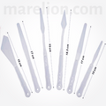 Plastic Palette Knife Spatula Set 6pcs - Σπάτουλες Ζωγραφικής Παλέτας Craft Σετ 6 Τεμάχια