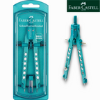 Faber Castell Διαβήτης, 17CM 2mm Μύτες ΤΥΡΚΟΥΑΖ SPARKLE με ρυθμιστή, 174323 Compas Γεωμετρικά όργανα