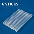 Clear Silicone Glue Sticks 11 mm Diameter, 180 mm Long, Γόμα Στικ Για Πιστολάκι Σιλικόνης - Glue Gun