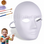 Craft White Paper Full Face Mask DIY 22x17cm - Χάρτινη Μάσκα Προσώπου Χειροτεχνίας ΧΟΝΔΡΙΚΗ ΠΩΛΗΣΗ