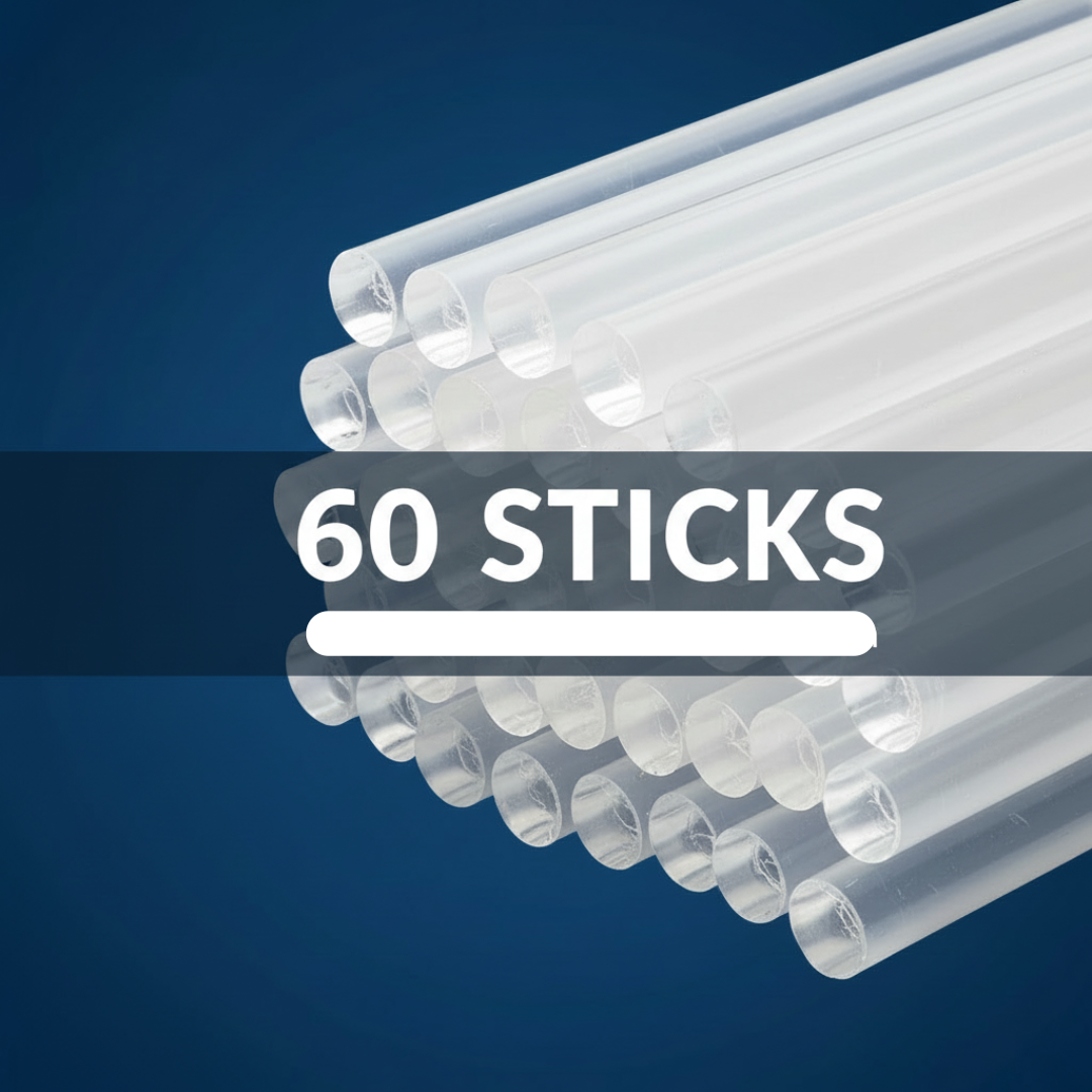 Clear Silicone Glue Sticks 11 mm Diameter, 180 mm Long, Γόμα Στικ Για Πιστολάκι Σιλικόνης - Glue Gun