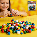 Wooden Beads Set 80pcs Mixed Sizes 6mm 8mm 10mm 12mm - Ξύλινες Χάντρες Χρωματιστές Χειροτεχνία DIY