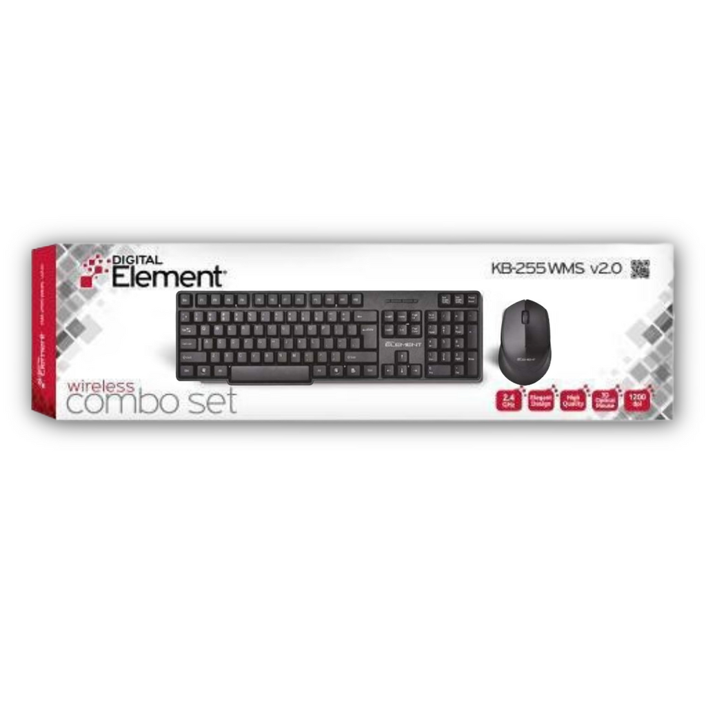 Element Keyboard & Mouse Set Digital Wireless KB-255WMS - Ασύρματο πληκτρολόγιο και ποντίκι
