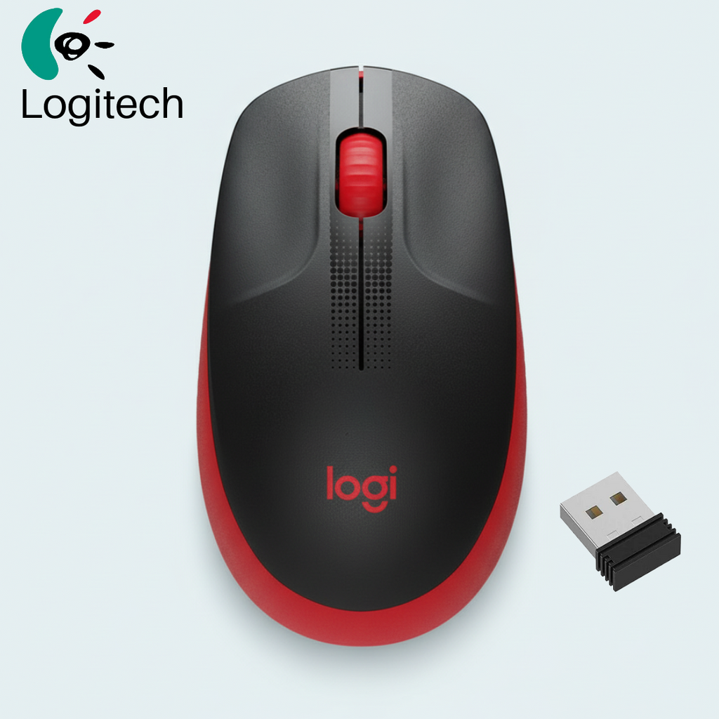 Logitech Wireless Mouse M190 Red Black (910-005908) - Ασύρματο ποντίκι