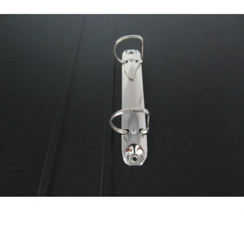Metallic clip on a black background
