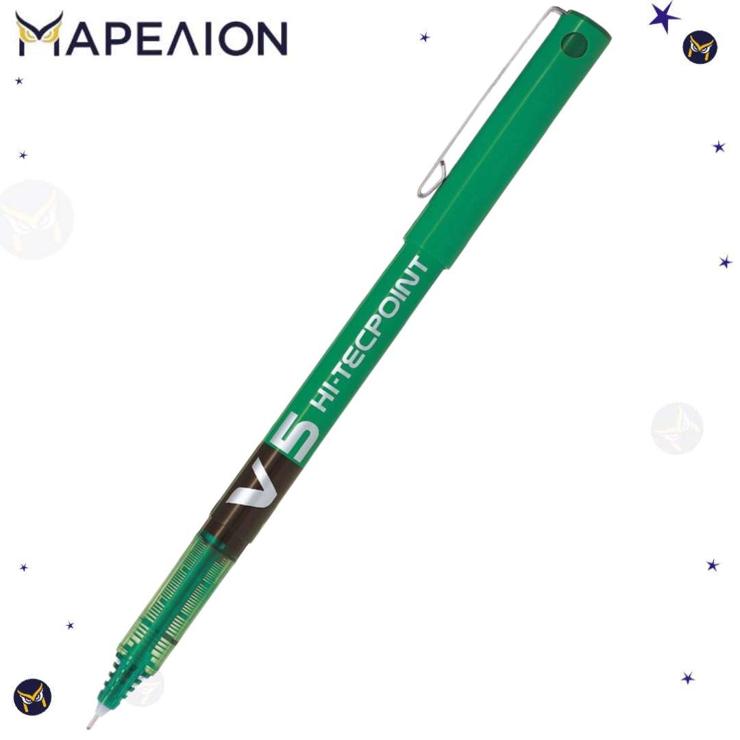 Pilot V5 Hi-Tecpoint Rollerball Pen 0.5mm Assorted Colors - Στυλό Rollerball 7 Χρώματα