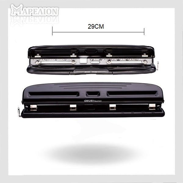 Deli 4 Hole Paper Punch 8 - Up to 15 Sheet Capacity - Τρυπητήρι 4 Τρύπες Γραφείου