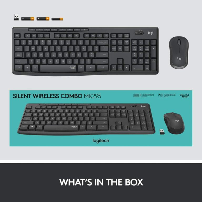 Logitech Keyboard+Mouse Set Wireless MK295 GR Silent (920-009871) - Ασύρματο Πληκτρολόγιο και Ποντίκι Σιωπηλό