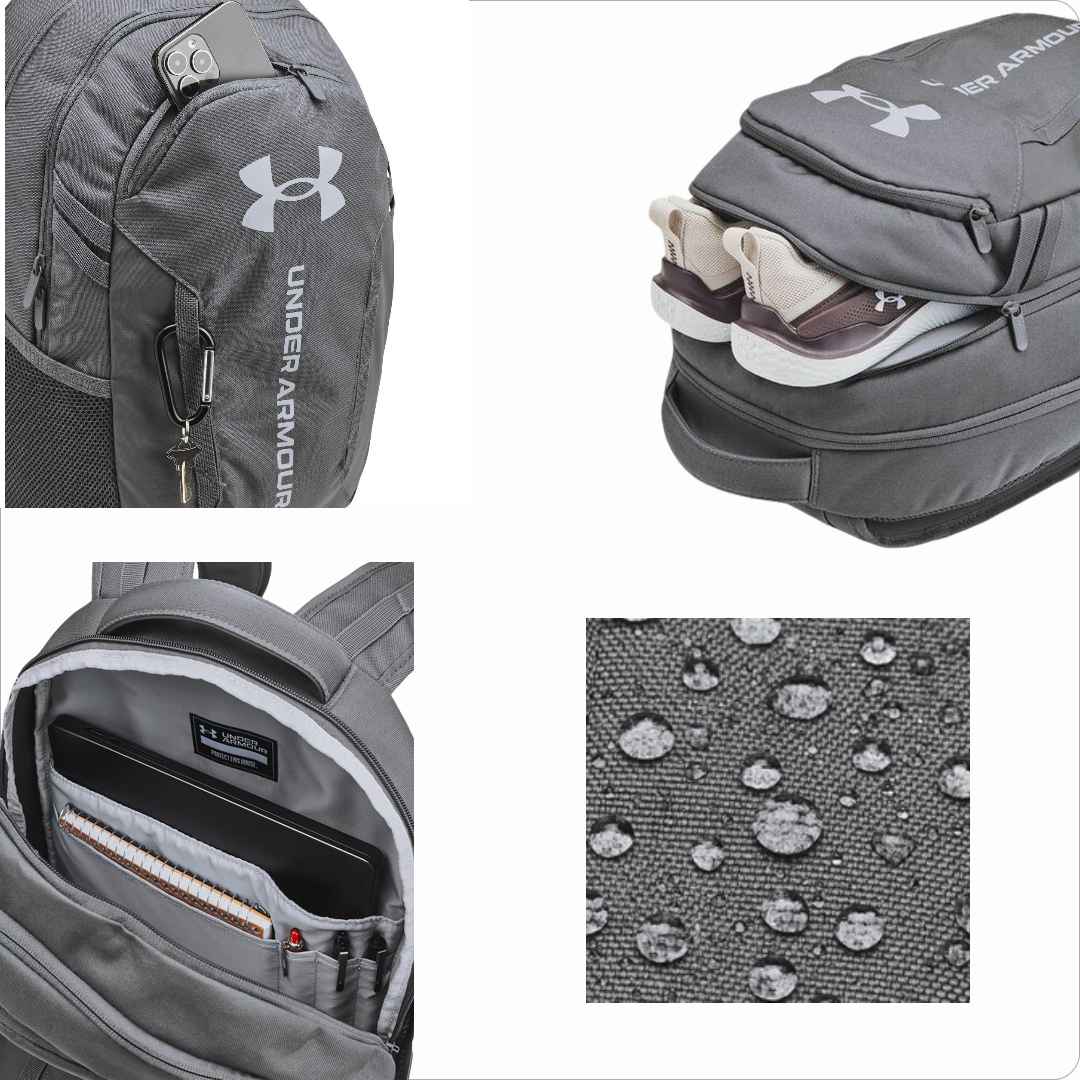 Under Armour Hustle 6.0 Backpack 3 Cases Grey - Τσάντα Πλάτης Under Armour Hustle 6.0
