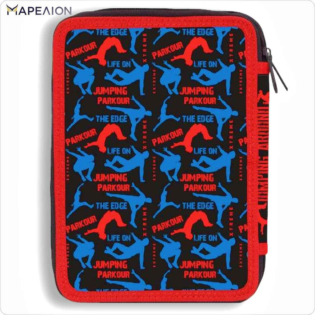 Κασετίνα γεμάτη 2 φερμουάρ Extreme Parkour Must Pencil Case 2 Zip Κασετίνα διπλή γεμάτη