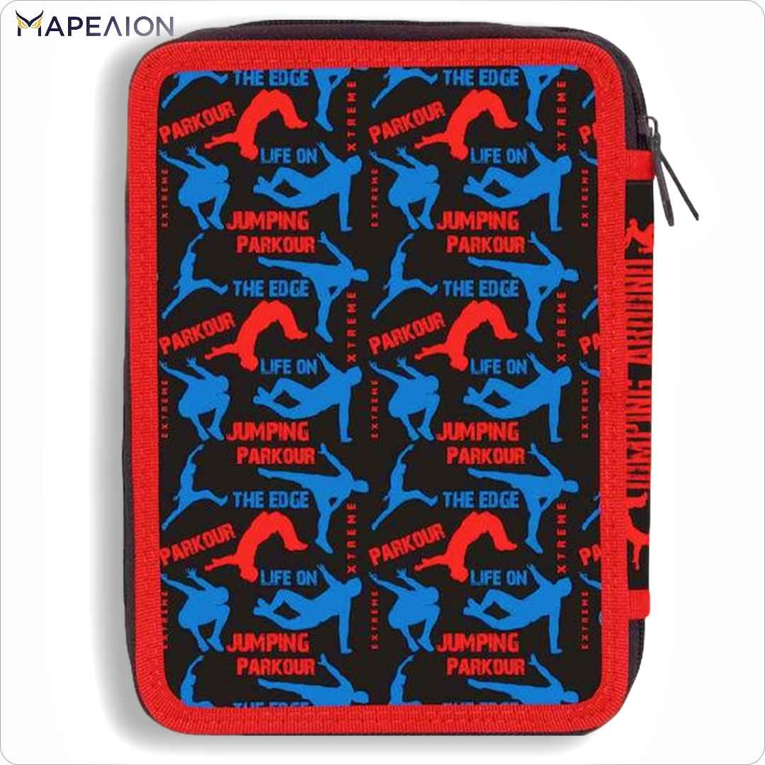 Κασετίνα γεμάτη 2 φερμουάρ Extreme Parkour Must Pencil Case 2 Zip Κασετίνα διπλή γεμάτη