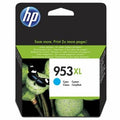 HP 953XL ink cartridge packaging with a black cat and flower design on a white background