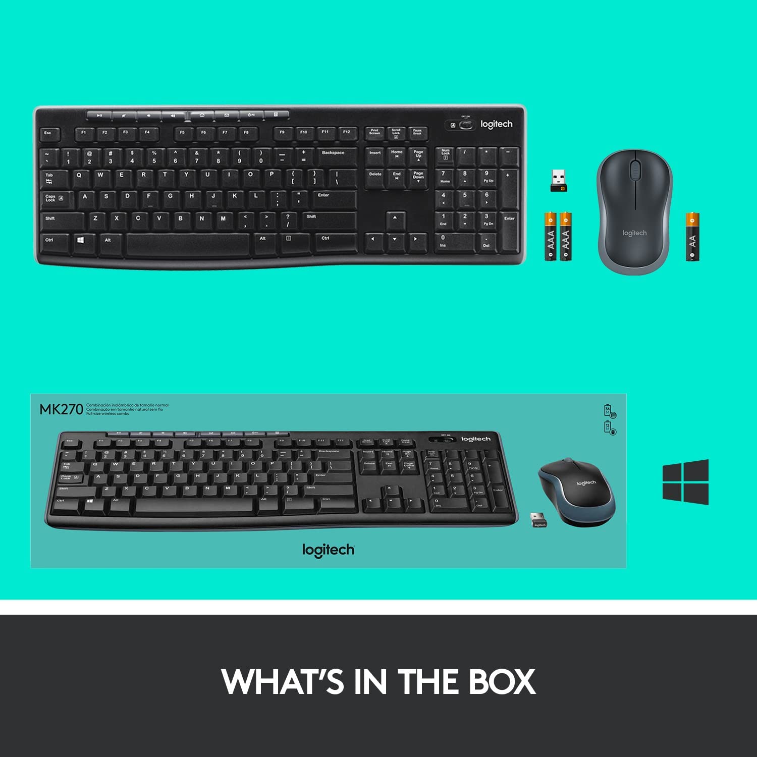 Logitech Wireless Combo MK270 Greek (920-004520) - Ασύρματο Πληκτρολόγιο και Ποντίκι Ελληνικά