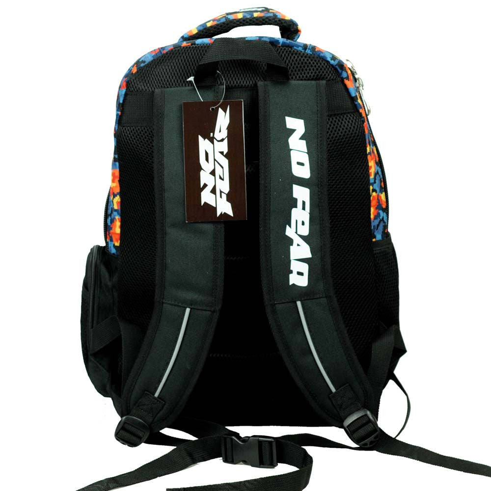 No Fear Backpack Oval Colored Wolf - Σχολική Τσάντα Πλάτης Δημοτικού 4 Θήκες