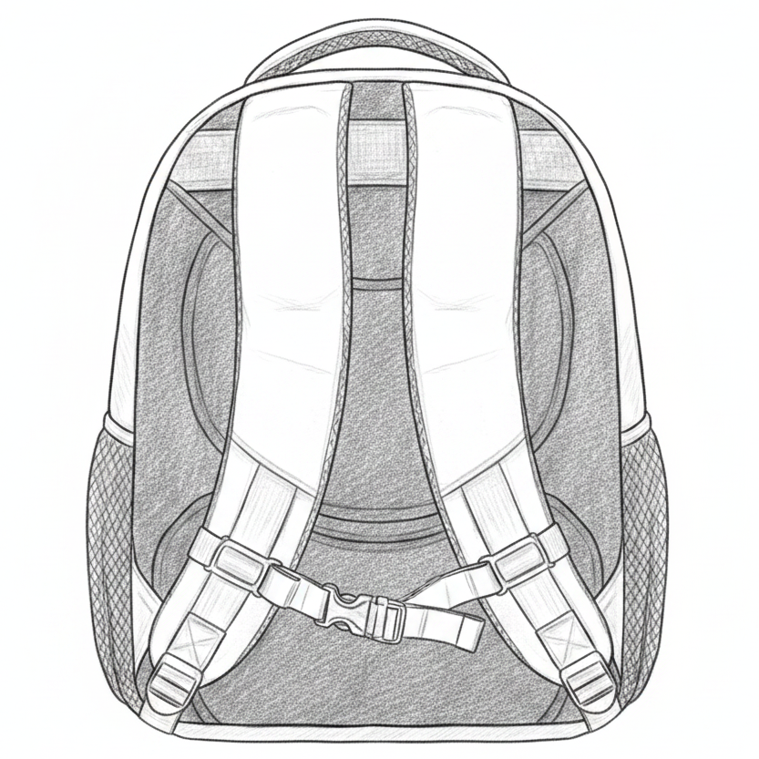 Σκίτσο Backpack Μαυρόασπρο