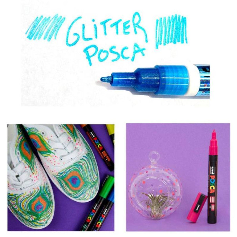 Uni Posca Glitter Set Pc-3m 7colours