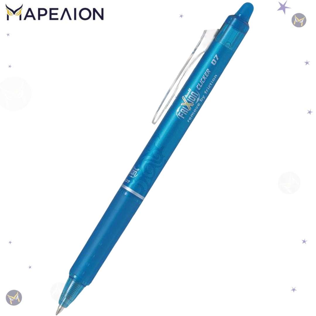 Pilot FriXion Clicker Erasable Gel Pen 0.7mm Assorted Colors - Refillable - Στυλό Gel που Σβήνει σε 7 Χρώματα