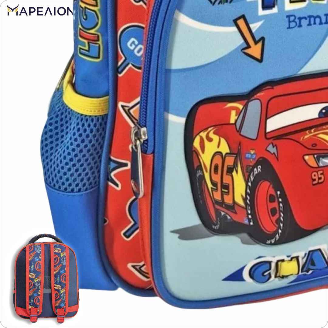 Must Backpack Cars True Champion 2 Compartments - Σχολική Τσάντα Πλάτης 2 Θήκες