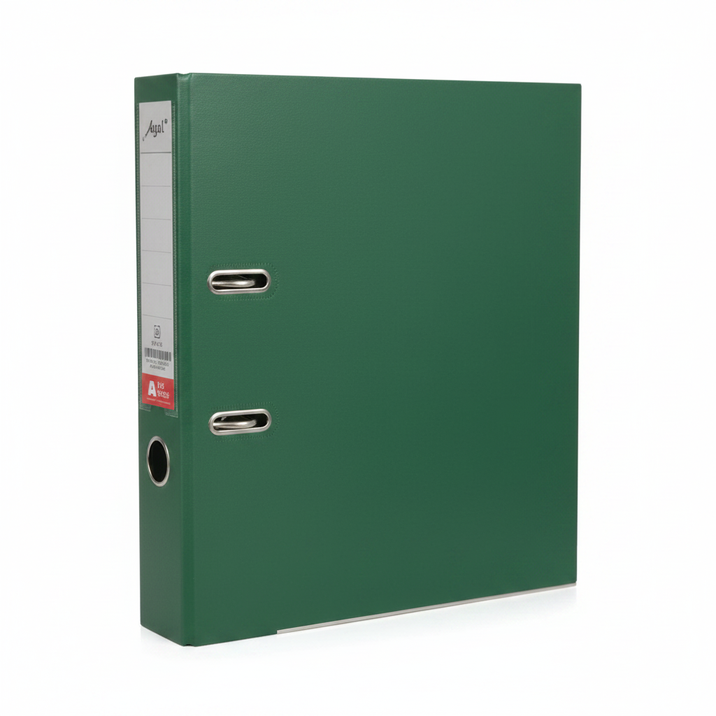 Green file folder on a white background