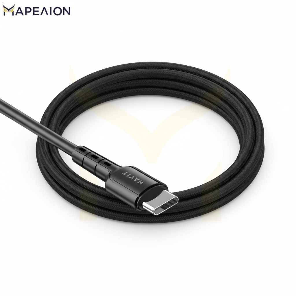 HAVIT USB-C To USB-C Cable 1M WHITE 60W CB6235 , ΣΥΡΜΑ ΦΟΡΤΙΣΗΣ , ΚΑΛΩΔΙΟ ΦΟΡΤΙΣΗΣ
