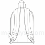 Black & White Backpack Outline Sketch