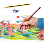 Staedtler Noris Colour Coloured Pencils 12pcs + Free Pencil & Eraser - Ξυλομπογιές 12 Τεμαχίων με Δώρο Μολύβι και Σβηστήρι