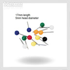 MAP PINS 100pcs 17mm length, 5mm plastic head diameter ΚΑΡΦΙΤΣΕΣ ΠΛΑΣΤΙΚΗ ΚΕΦΑΛΗ ΠΙΝΑΚΑ ΓΡΑΦΕΙΟ