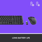 Logitech Wireless Keyboard + Mouse Set Combo MK220 Greek (920-003157) - Ασύρματο Πληκτρολόγιο και Ποντίκι Ελληνικά
