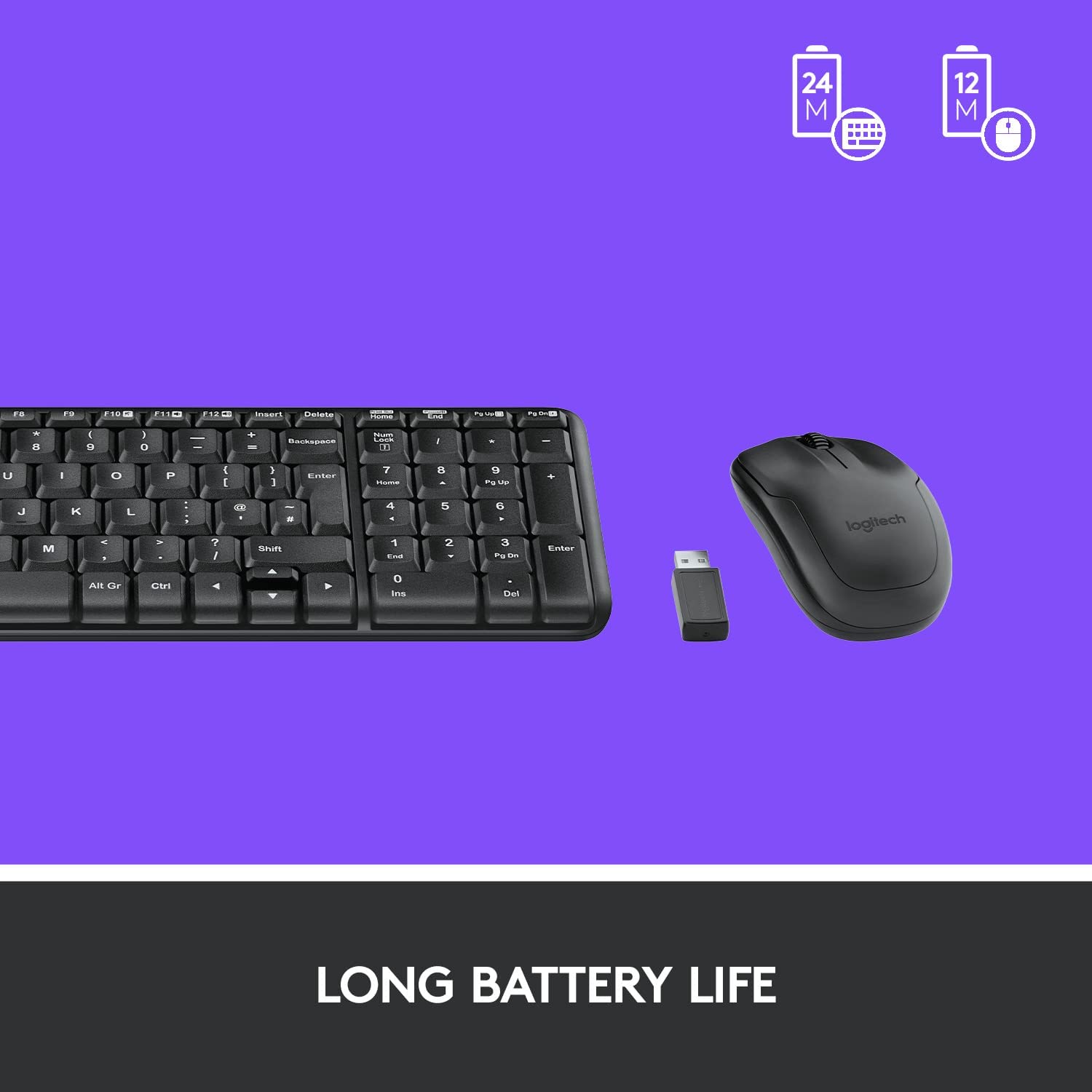 Logitech Wireless Keyboard + Mouse Set Combo MK220 US (920-003161) - Ασύρματο Πληκτρολόγιο και Ποντίκι