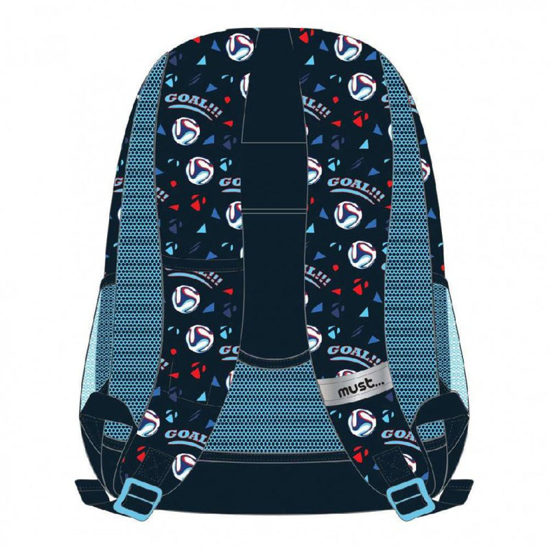Must School Backpack Football 3 Compartments - Σχολική Τσάντα Πλάτης Δημοτικού 3 Θήκες