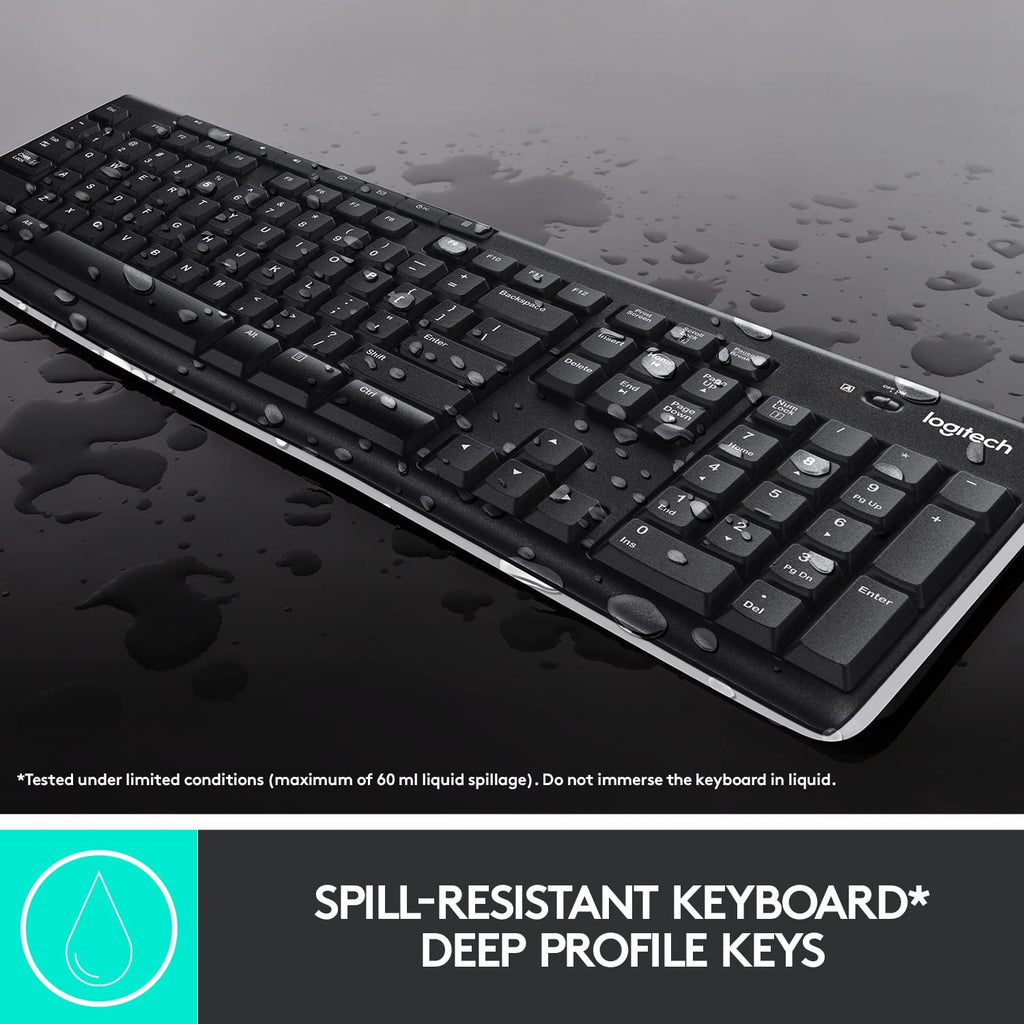 Logitech Wireless Combo MK270 Greek (920-004520) - Ασύρματο Πληκτρολόγιο και Ποντίκι Ελληνικά