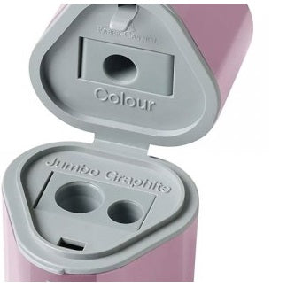 Ξύστρα Faber Castell Sharpener triple Grip, σε 4 Χρώματα, Τριπλή Ξύστρα Βαρελάκι Pencil Sharpener
