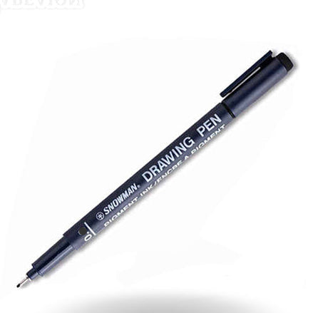 Drawing pen with visible branding on a white background