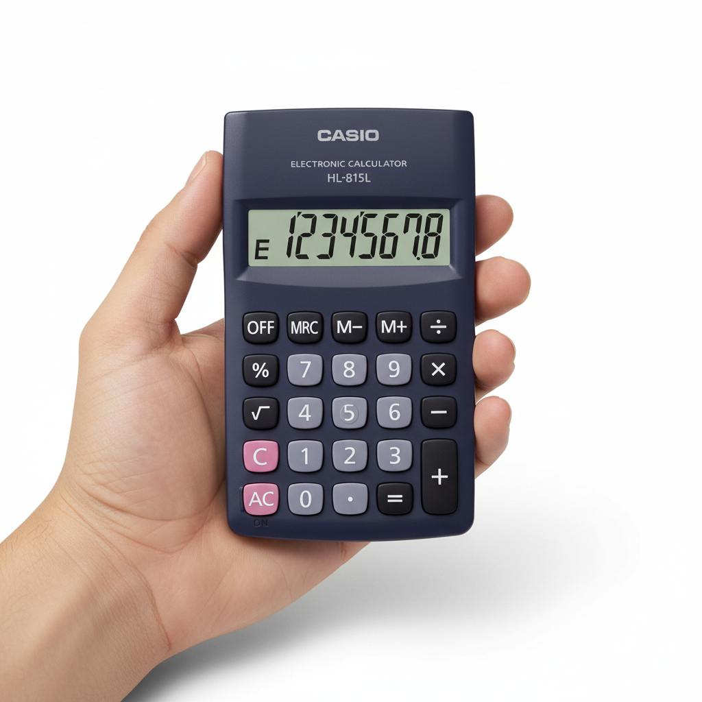 Casio HL-815L in hand