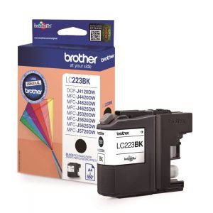 Brother ink cartridge with packaging on a white background